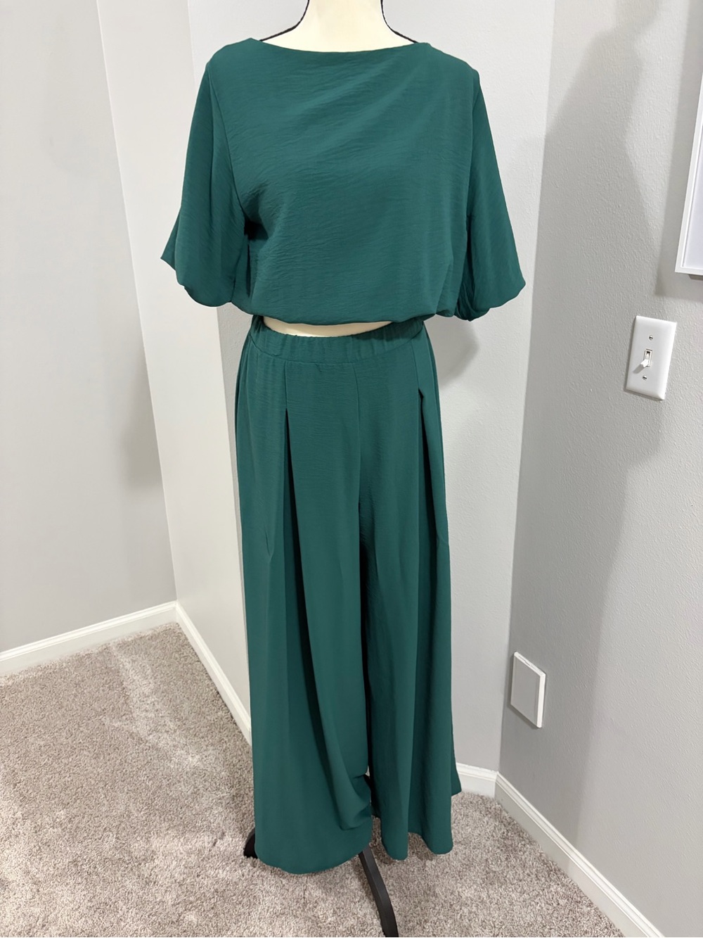 Women's Wide-Leg Pants and Top Set